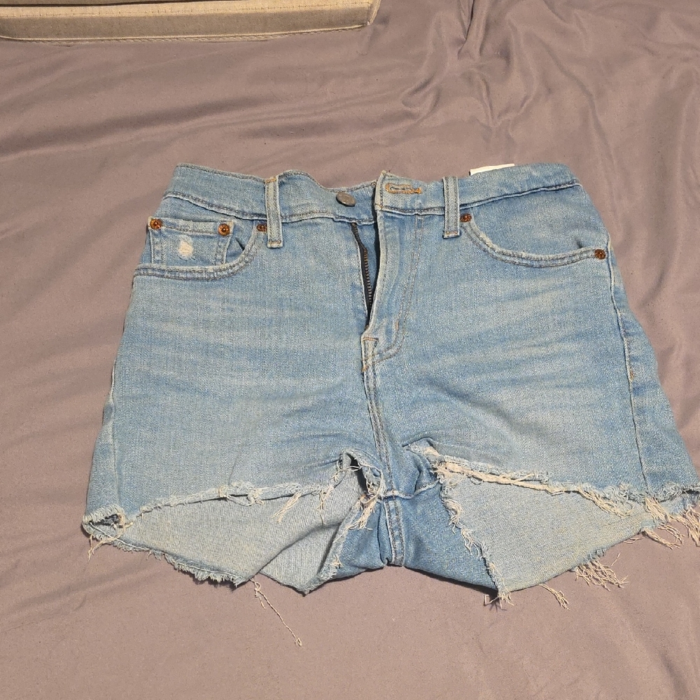 Levi Light Blue Denim Cutoff Shorts - Women
